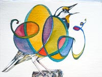 Western Meadowlark watercolor